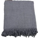HimalayanKraft Men’s Shawl- Pure Wool Men Shawl- Grey Loi/Loe/Shawl