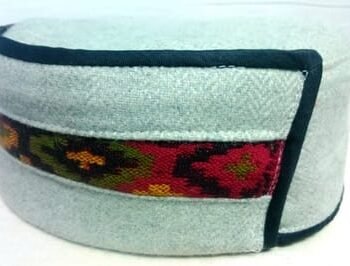 Malana Topi (Cap)- White Color with Embroidery