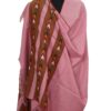 Pure Woolen Pink Shawl Ladies Embroidered from Kullu-www.himalayankraft.in