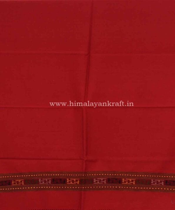 Woolen Scarf Stoles Handloom Embroidered Kullu Red