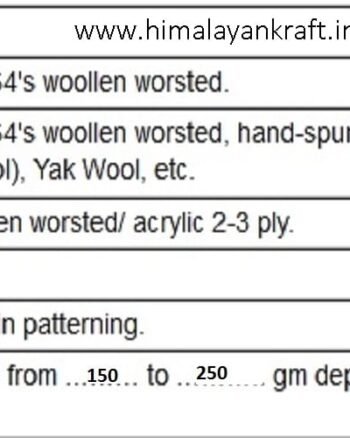 Stole Size Chart-himalayankraft.in