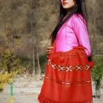 Ultralight Pure Wool Kullu Hand Woven Shawl (Light Red)