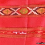 Handwoven Flowered Pure Wool Large Kullu Shawl (Red)-www.himalayankraft.in