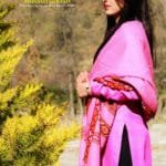 Purely Hand Weaved Woolen Kullu Handloom Shawl (Pink)-www.himalayankraft.in