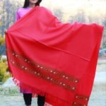 Himachal Shawls Women’s Shawl Pure Woolen (Red) – www.himalayankraft.in