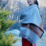 Kullu Design Pure Hand Woven Wool Handloom Shawl (Grey)- www.himalayankraft.in