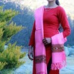 Pink Hand Woven Pure Wool Indian Shawl Himachal Handloom -www.himalayankraft.in