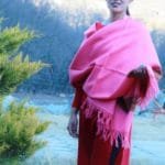 Pink Hand Woven Pure Wool Indian Shawl Himachal Handloom -www.himalayankraft.in