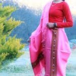 Pink Hand Woven Pure Wool Indian Shawl Himachal Handloom -www.himalayankraft.in