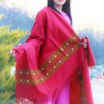 Pure Wool Kullu Shawl Hand Weaving Himachal Handloom (Red)-www.himalayankraft.in