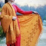 Pure Wool Kullu Hand Weaving Handloom Shawl Flower Embroidery-www.himalayankraft.in