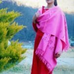 Warm and Soft Pure Wool Kullu Handloom Shawl (Pink)-www.himalayankraft.in