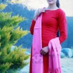 Warm and Soft Pure Wool Kullu Handloom Shawl (Pink)-www.himalayankraft.in