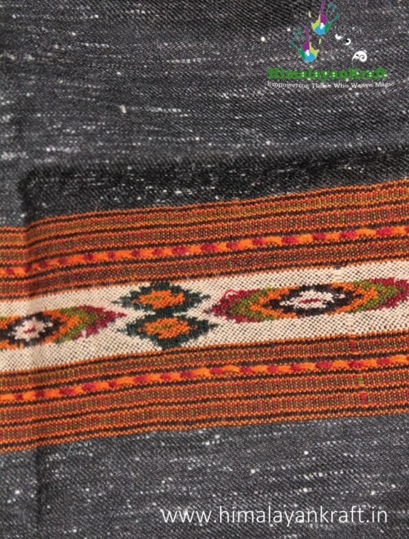 Ladies Pure Wool Kullu Handloom Stole with Traditional Weaving Design www.himalayankraft.in