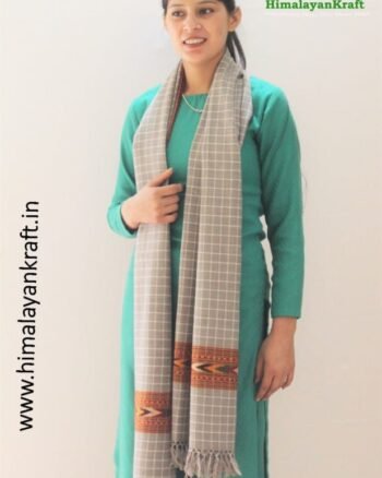 HimalayanKraft's Kullu Handloom Pure Wool Stripped Stole-himalayankraft.in