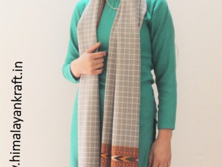 HimalayanKraft's Kullu Handloom Pure Wool Stripped Stole-www.himalayankraft.in