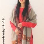 HimalayanKraft Handwoven Pure Wool Fringed Kullu Stole-www.himalayankraft.in