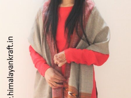 HimalayanKraft Handwoven Pure Wool Fringed Kullu Stole-www.himalayankraft.in