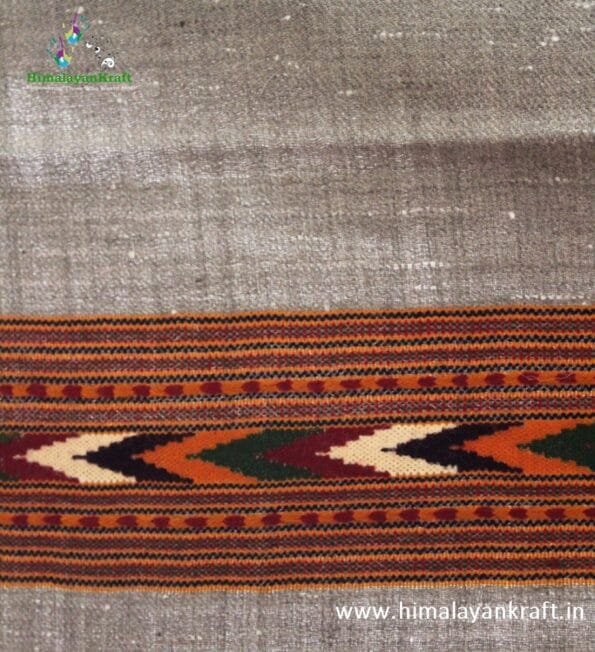 HimalayanKraft Handwoven Pure Wool Fringed Kullu Stole-www.himalayankraft.in