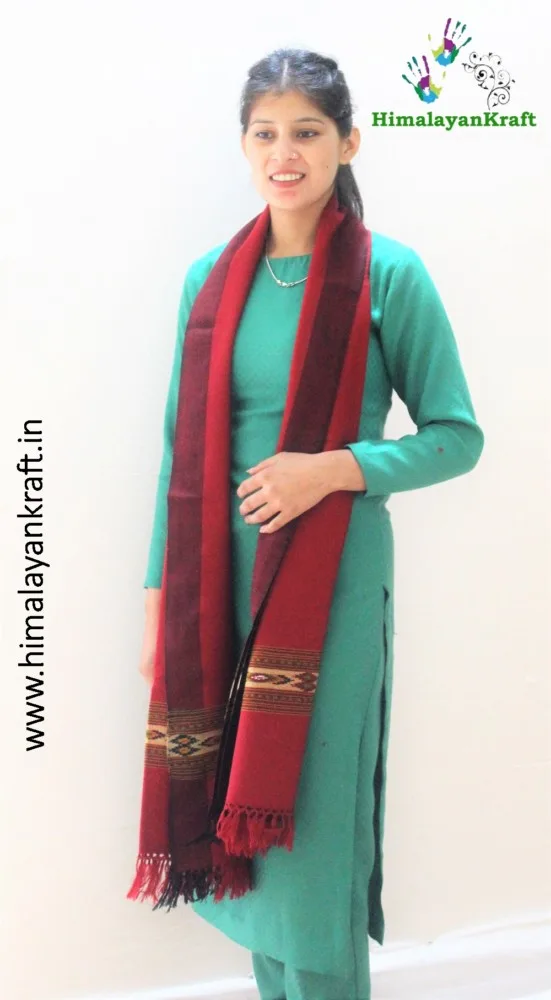 Pure Wool Stole | From World Famous Kullu Handloom-www.himalayankraft.in