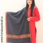 Kullu Designer Pure Wool Stole Woven in Handloom-www.himalayankraft.in