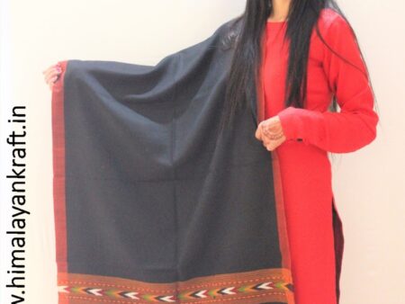 Kullu Designer Pure Wool Stole Woven in Handloom-www.himalayankraft.in