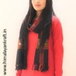 Kullu Designer Pure Wool Stole Woven in Handloom-www.himalayankraft.in