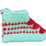 Hand Knitted Baby Woolen Booties (0-24 Months) 3 Pair- Cyan Color