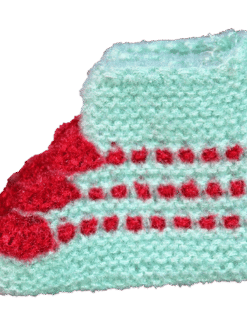 Hand Knitted Baby Woolen Booties (0-24 Months) 3 Pair- Cyan Color