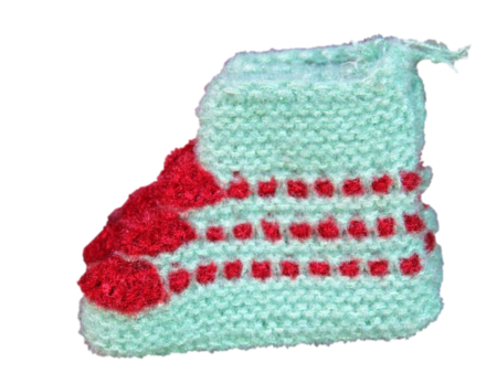 Hand Knitted Baby Woolen Booties (0-24 Months) 3 Pair- Cyan Color