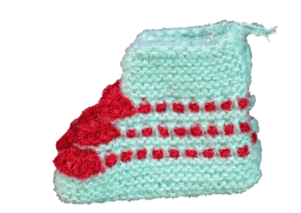 Hand Knitted Baby Woolen Booties (0-24 Months) 3 Pair- Cyan Color