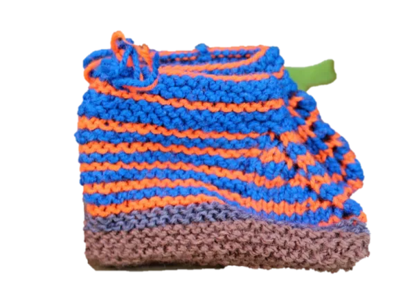 Hand Knitted Baby Woolen Booties (0-24 Months) 3 Pair- Blue Color