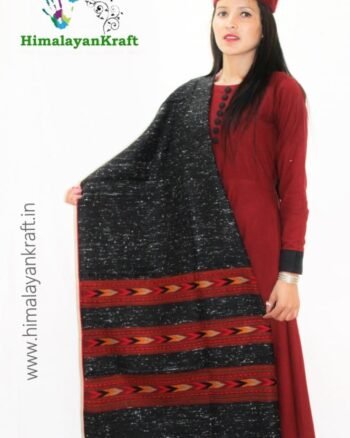 Handloom Love Kullu Design Pure Wool Stole for Women