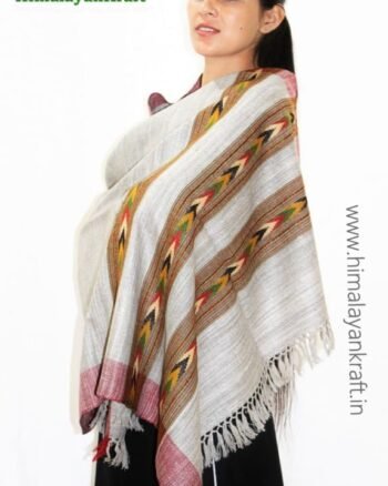 HimalayanKraft Handwoven Pure Wool Kullu Handloom Stole-himalayankraft.in
