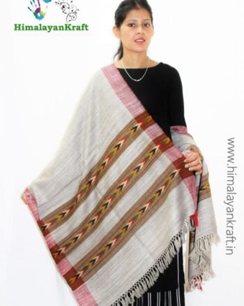 Authentic Hand Woven Pure Wool Kullu Handloom Stole