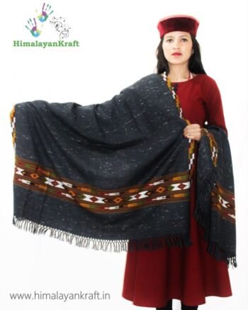 Hand Woven Pure Wool Kullu Handloom Shawl