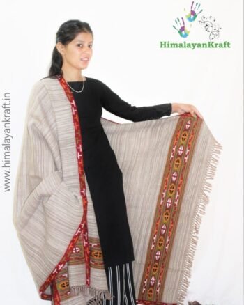 HimalayanKraft Purely Hand Woven Kullu Handloom Pure Wool Shawl