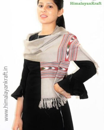 Premium Hand Woven Traditional Kullu Handloom Wool Muffler For Unisex
