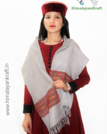 Premium Hand Woven Traditional Kullu Handloom Wool Muffler For Unisex