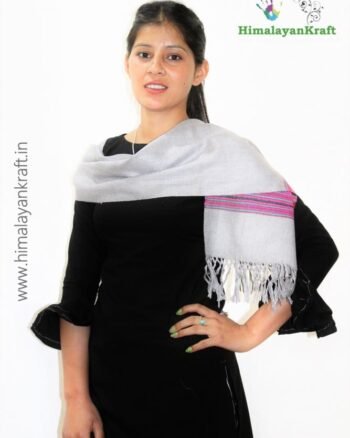 Premium Hand Woven Traditional Kullu Handloom Wool Muffler For Unisex