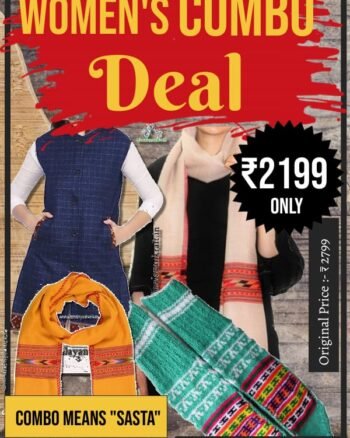 Combo Of Women's Jacket,Stole,Muffler & Hand Knitted Socks