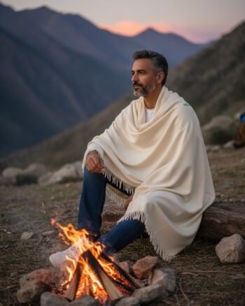 Merino Wool Handloom Woven Shawls From Kullu Lohi Chadar 2