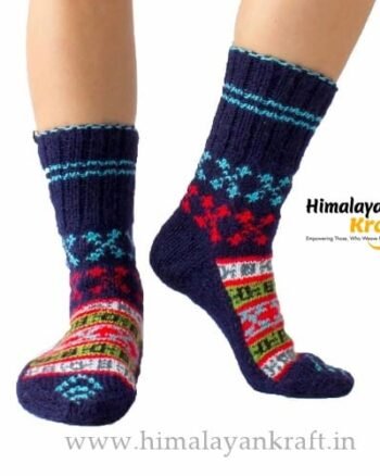 Himalayankraft Authentic Hand Knitted Calf Length Socks for Unisex