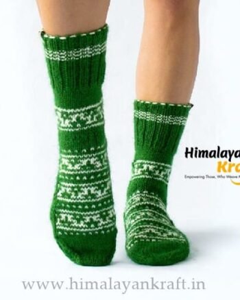 Himalayankraft Authentic Hand Knitted Calf Length Socks for Unisex