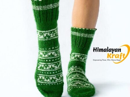 Himalayankraft Authentic Hand Knitted Calf Length Socks for Unisex