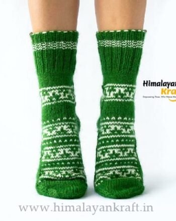 Himalayankraft Authentic Hand Knitted Calf Length Socks for Unisex