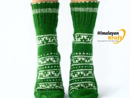 Himalayankraft Authentic Hand Knitted Calf Length Socks for Unisex