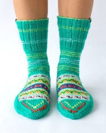 Himalayankraft Authentic Hand Knitted Calf Length Socks for Unisex