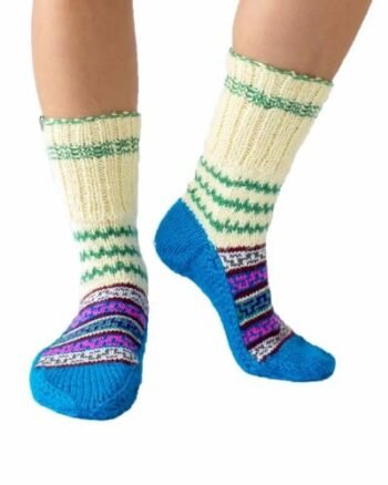 Himalayankraft Authentic Hand Knitted Calf Length Socks for Unisex