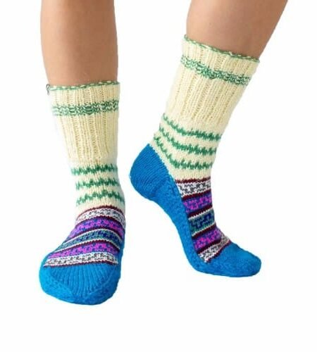 Himalayankraft Authentic Hand Knitted Calf Length Socks for Unisex